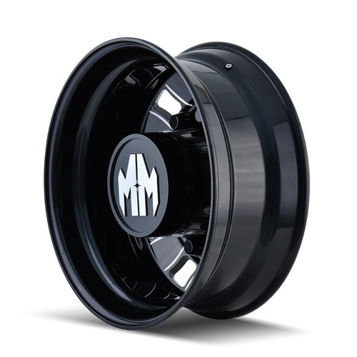  Mayhem 8180 BigRig 24.5x8.25/10x285.75 BP/168mm Offset/220.1mm Hub Rear Black w/ Milled Spokes Wheel - 8180-245810BMR 