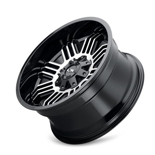 ION Wheels ION Type 144 17x9 / 8x165.1 BP / -12mm Offset / 125.2mm Hub Black/Machined Wheel - 144-7981B 