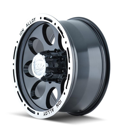 ION Wheels ION Type 174 15x10 / 5x127 BP / -38mm Offset / 83.82mm Hub Black/Machined Wheel - 174-5173B 