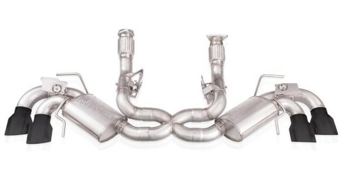 Stainless Works Stainless Works 20-21 Chevrolet Corvette C8 6.2L Redline Cat-Back Exhaust w/ Matte Black Tips - C8CBR-B