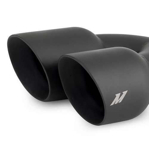 Mishimoto Dual Offset Tips 2.5in Inlet 3in Outlet Slash Cut - Black - MMEXH-TIP-FSTBK User 1