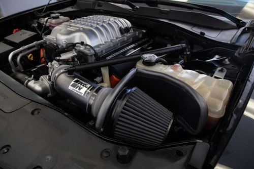 K&N 17-23 Dodge Charger/Challenger Hellcat SC 6.2L V8 DRYFLOW Performance Air Intake System - 30-2553TTK Photo - Mounted
