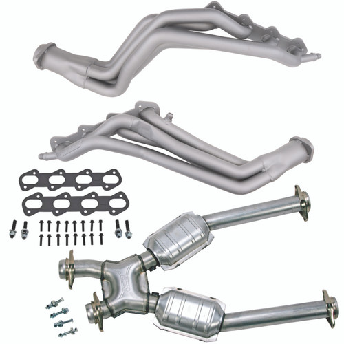 BBK 96-98 Ford Mustang Cobra 4.6L 1-5/8 Long Tube Headers w/High Flow Catted X-Pipe (Ti Ceramic) - 15322 Photo - Primary
