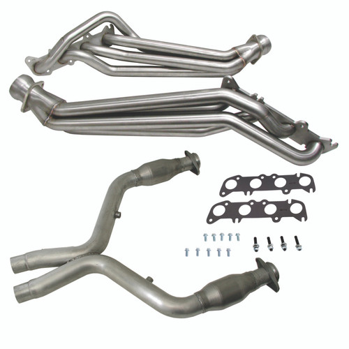 BBK 11-14 Ford Mustang GT 1-3/4 Long Tube Headers w/High Flow Catted X-Pipe (304 Stainless Steel) - 16337 Photo - Primary