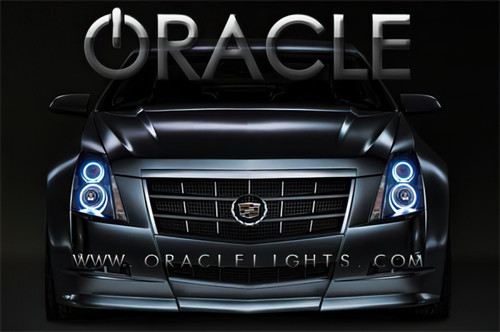Oracle 10-12 Cadillac CTS-V Sedan LED Headlight Halo Kit - Green - 2636-004 Photo - lifestyle view