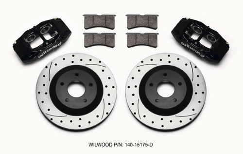 WilWood Wilwood SLC56 Front Caliper and Rotor Kit Black Corvette All C5 / Base C6 1997-2013 - 140-15175-D