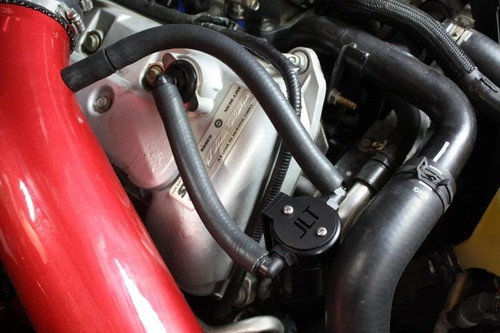 JandL 99-04 Ford Mustang SVT Cobra Passenger Side Oil Separator 3.0 - Black Anodized - 3018P-B