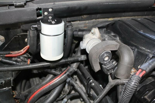 JandL 99-04 Ford Lightning Passenger Side Oil Separator 3.0 - Clear Anodized - 3027P-C