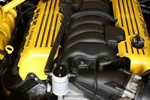 JandL 11-19 Dodge Charger SRT 6.4L Hemi Passenger Side Oil Separator 3.0 - Clear Anodized - 3063P-C