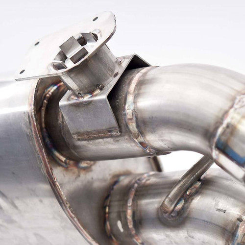 Stainless Works 2016 Chevy Camaro SS 3in Redline Perf Connect Axle Back w/Valve and 4in Quad Tips - CA16RVMKSPCR