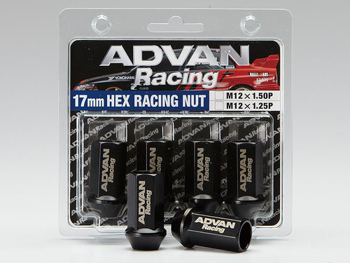 Advan Lug Nut 12X1.5 Black - 4 Pack - V0264
