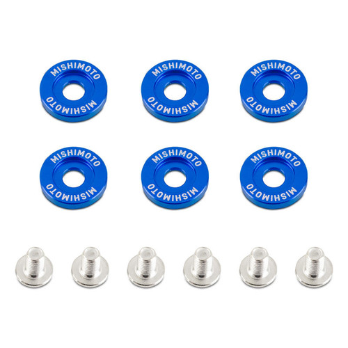 Mishimoto Large Fender Washer Kit 6pcs - Blue - MMFW-LG-6BL