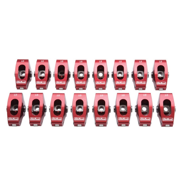 Edelbrock Roller Rocker Arm Wide Body SBC 1 5 1 (Set of 16) 77760 Hypermotive Performance LLC