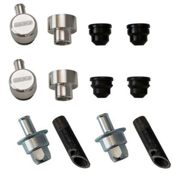 Moroso 5/8in Hose Crankcase Evac System w/Billet Push In Breathers 68866 Hypermotive