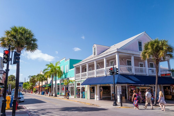 Famous Duval Street in Key West Florida