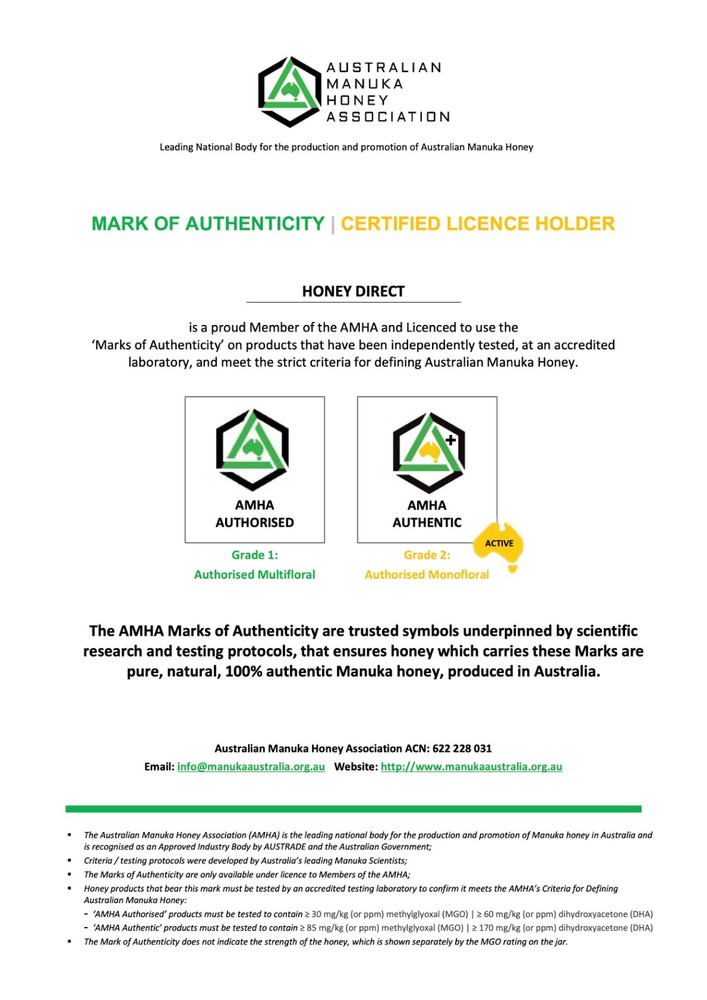 Fresh 850+ MGO Raw Manuka Honey | 21+ NPA | Direct from Australia with DHL