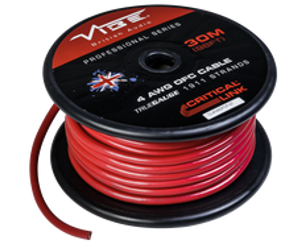 4 AWG OFC True Gauge Power Wire Red 99' Roll
