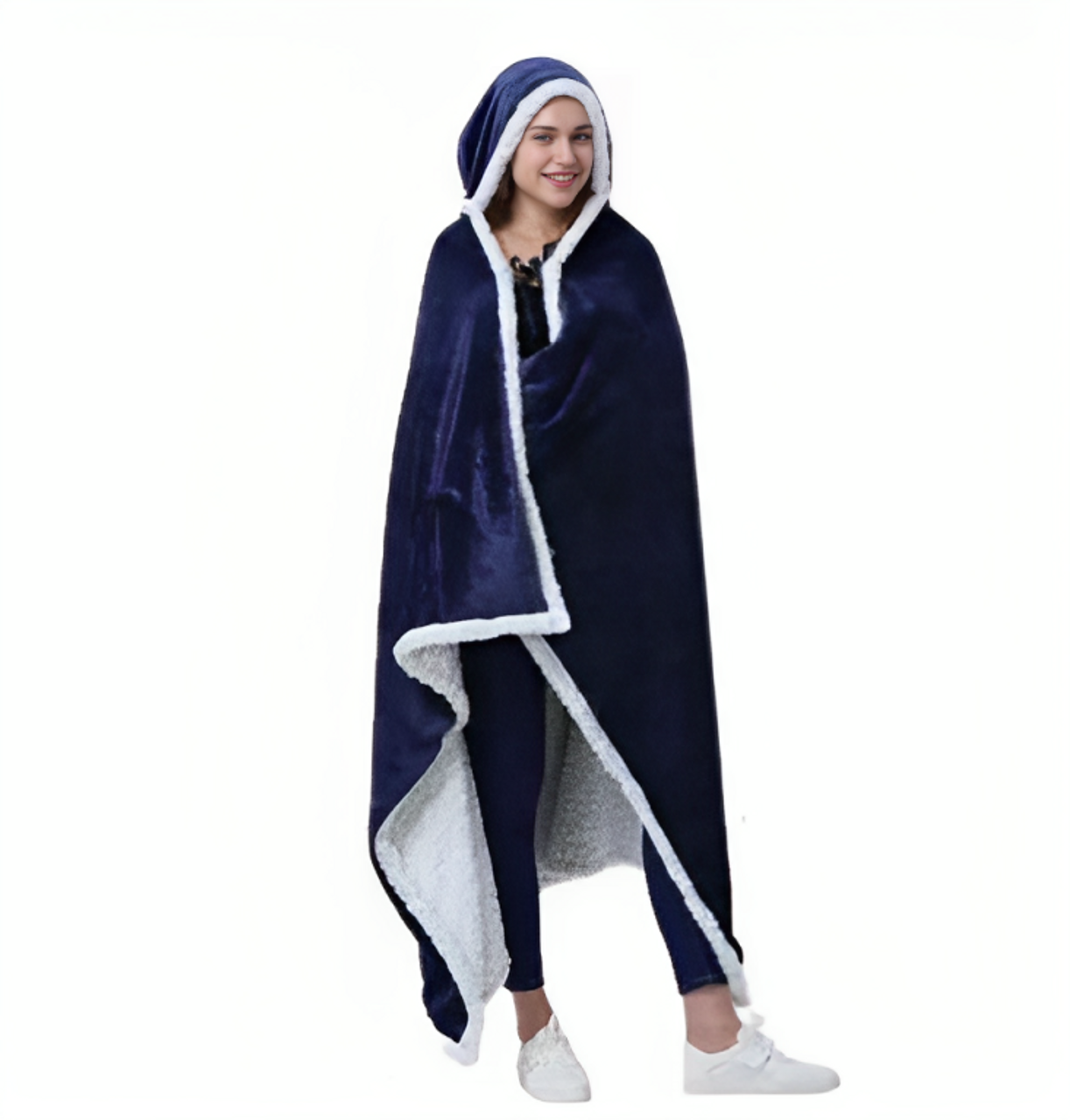 The towel shop - Double Layer Sherpa Hooded Blanket