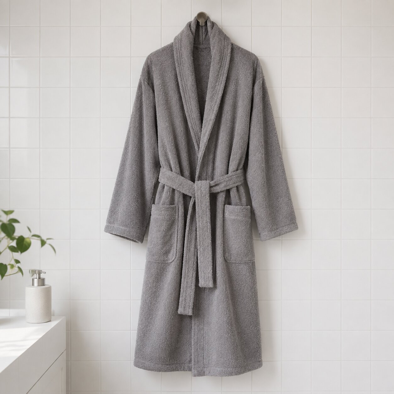 Terry Towelling Dressing Gowns - 100% Pure Cotton 3 grey value range terry towelling kimono bathrobe cotton 55255.1787150687