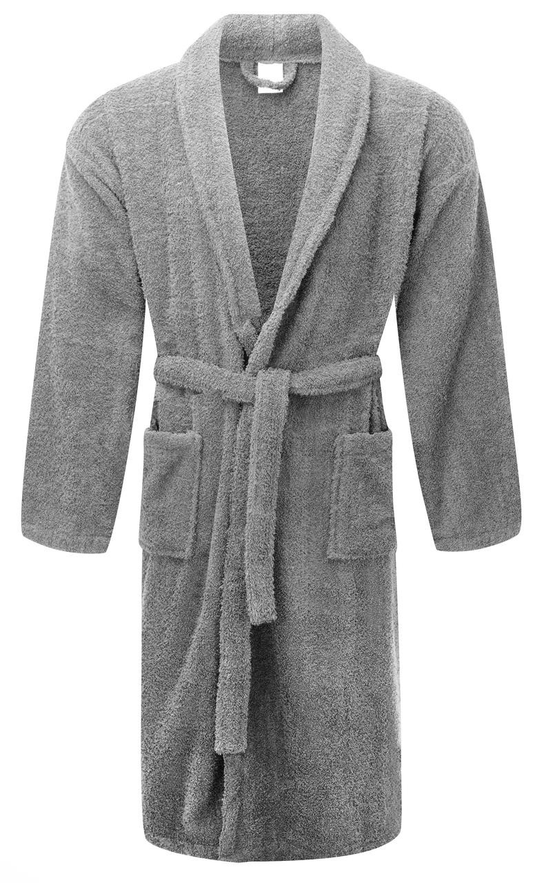 Save Up to 60% in The Towel Shop Towelling Dressing Gown Sale! 6 grey terry towelling dressing gowns 44794.1625153083