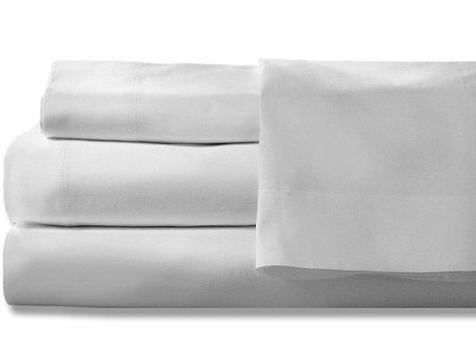 Pack of 5 White Flat Sheets 180 Thread Count Percale Easy Care - Double Pack of 5 White Flat Sheets 180 Thread Count Percale Easy Care - Double