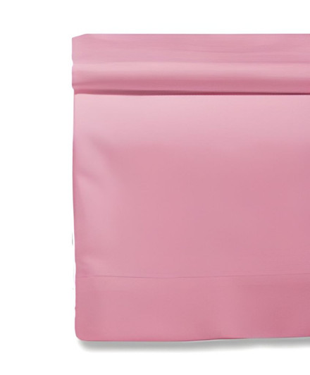 Single Piece Pink Flame Retardant Flat Sheets 68 Pick Polycotton BS 7175 - Double