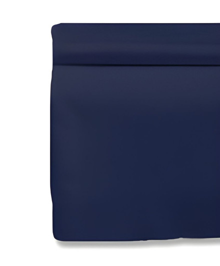 Single Piece Navy Blue Flame Retardant Flat Sheets 68 Pick Polycotton BS 7175 - Double
