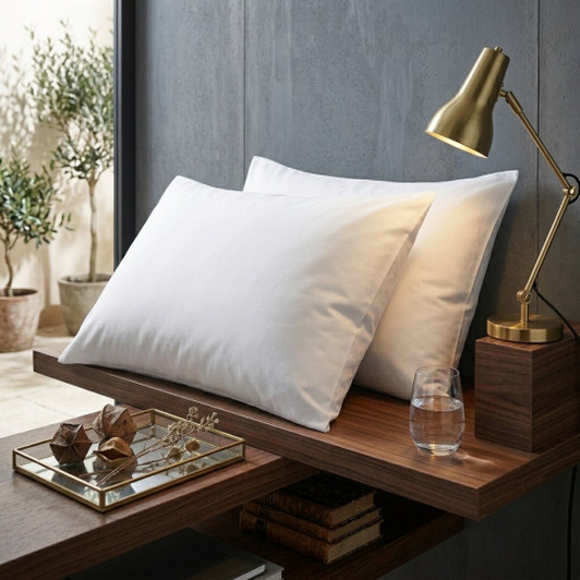 white-percale-pillowcases-on-bedside-table-showing-crisp-weave-and-fresh-finish