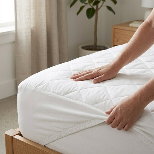 white-quilted-mattress-protector-on-bed-showing-deep-pocket-elasticated-fit
