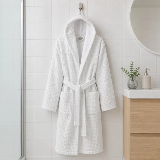 white-2in1-waffle-towelling-hooded-dressing-gown-cotton