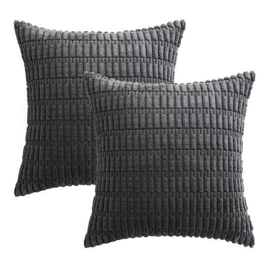 Set of 2 Cushions with New Corduroy Design Covers Included - 45x45cm Set of 2 Cushions with New Corduroy Design Covers Included - 45x45cm