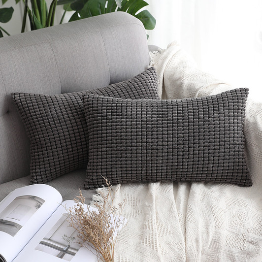 Set of 2 Cushions with Premium Corn Corduroy Covers Included - 30x50cm Set of 2 Cushions with Premium Corn Corduroy Covers Included - 30x50cm
