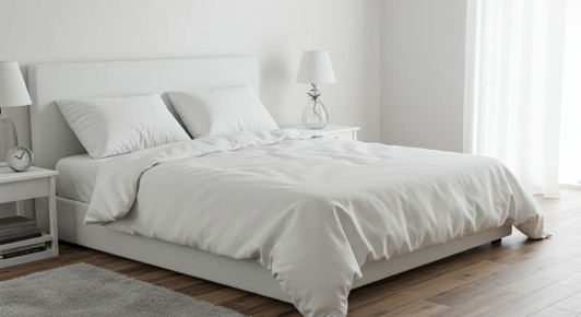 300TC Cotton Sateen Duvet Covers – Sleep in Comfort with White Hotel-Style Luxury Bedding 300TC Cotton Sateen Duvet Covers – Sleep in Comfort with White Hotel-Style Luxury Bedding