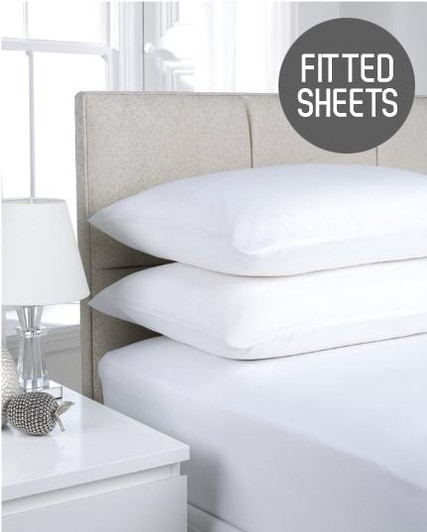 180TC Extra Deep Percale Fitted Sheets Up To 16 Easy Iron 180TC Extra Deep Percale Fitted Sheets Up To 16 Easy Iron