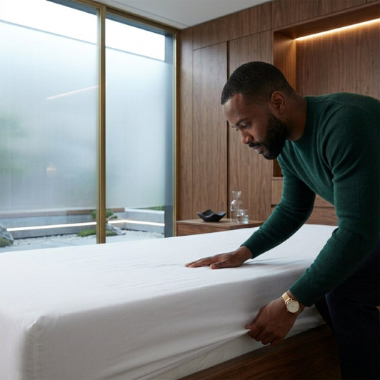 white-flame-retardant-fitted-sheet-on-crib-mattress-showing-secure-elasticated-corners