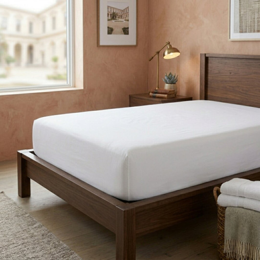 white-deep-percale-fitted-sheet-on-bed-showing-crisp-cotton-blend-and-secure-fit