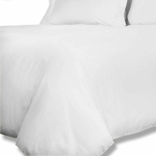White Percale Duvet Cover 200 Thread Count Soft Cotton - Super King White Percale Duvet Cover 200 Thread Count Soft Cotton - Super King