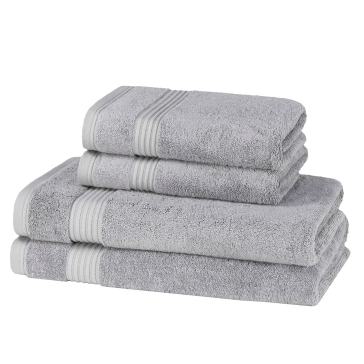 4 Piece 700GSM Bamboo Towel Set 2 Hand Towels 2 Bath Towels