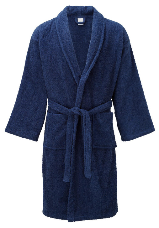 blue dressing gown