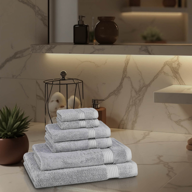 6 Piece 700GSM Bamboo Towel Sets