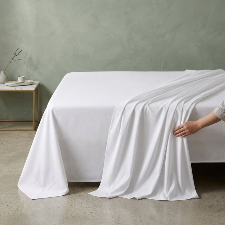  130TC Institutional Cotton Rich Flat sheets - Single (70x108 inch)