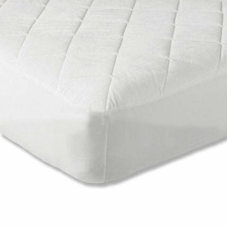 9" Quilted Mattress Protector Polycotton Easy Care White Double