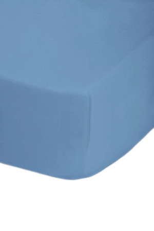 4ft Bed Light Blue Easy Care Fitted Sheet Poly Cotton