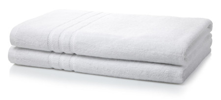 Pack of 4 White Egyptian Double Yarn Cotton Large Bath Sheet 600 GSM 90x150cm