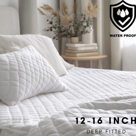 Quilted Waterproof Mattress Protector 12 16 Deep Quilted Waterproof Mattress Protector 12 16 Deep