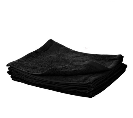 Product photograph of Black Face Cloth Soft Cotton Royal Egyptian Flannel 30x30cm - 500 Gsm from The Towel Shop