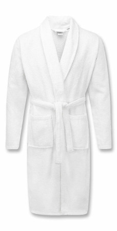 Product photograph of White Terry Towelling Dressing Gowns from The Towel Shop