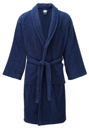 Product photograph of Navy Blue Terry Towelling Dressing Gowns from The Towel Shop