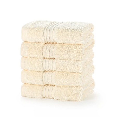 Product photograph of Egyptian Collection 700 Gsm Cream Face Cloths - Pack Of 12 from The Towel Shop