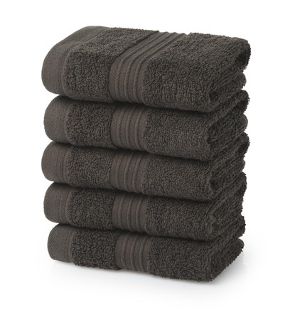 Product photograph of Egyptian Collection 700 Gsm Chocolate Brown Face Cloths - Pack Of 12 from The Towel Shop